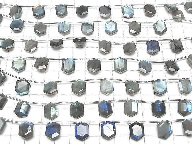 [Video] Labradorite AA++ Hexagon Cut 1strand beads (approx. 6 inches/14 cm)