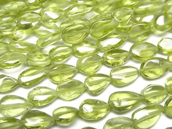[Video] Peridot AA++ Vertical Hole Pear Shape (Smooth) 1strand beads (approx. 12 inches/30 cm)