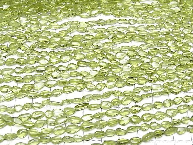 [Video] Peridot AA++ Vertical Hole Pear Shape (Smooth) 1strand beads (approx. 12 inches/30 cm)
