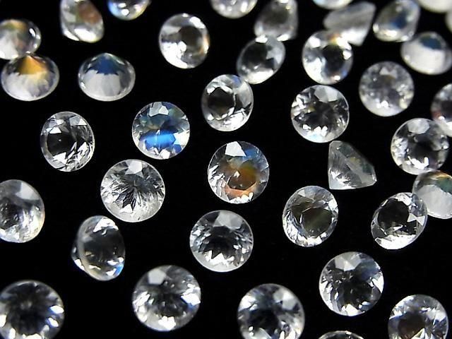 [Video] High Quality Andesine Labradorite AAA- Loose stone Round Faceted 5x5mm 1pc