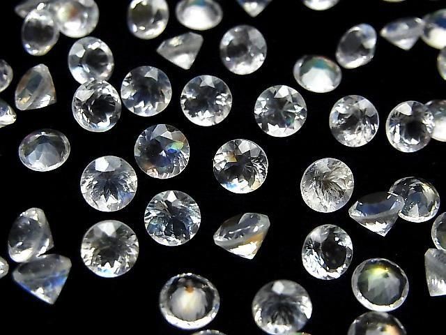 [Video] High Quality Andesine Labradorite AAA- Loose stone Round Faceted 5x5mm 1pc