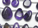 [Video] Amethyst AA++ Pear shape (Smooth) half or 1strand beads (approx. 17 inches/42 cm)