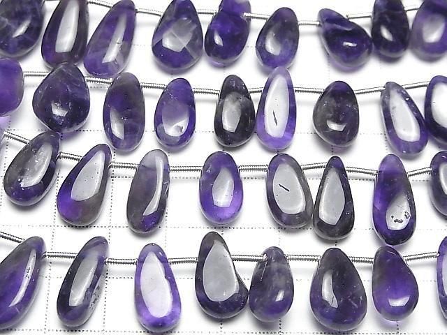 [Video] Amethyst AA++ Pear shape (Smooth) half or 1strand beads (approx. 17 inches/42 cm)