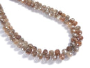 [Video][One of a kind] Reddish Brown Diamond Drop Faceted Briolette 1strand beads (approx. 11 inches/27 cm)