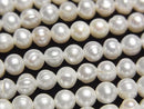 [Video] Fresh Water Pearl AA Wrinkle Potato 5mm White 1strand beads (approx. 13 inches/33 cm)
