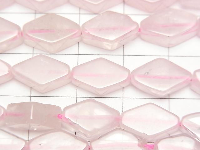 [Video] Rose Quartz AA++ Diamond 12x8mm 1strand beads (approx. 15 inches/36 cm)