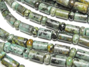 [Video]African Turquoise Rondelle &Tube 1strand beads (aprx.15inch/37cm)