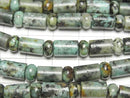 [Video]African Turquoise Rondelle &Tube 1strand beads (aprx.15inch/37cm)