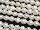 [Video] Fresh Water Pearl AA+ Natural Drop-Rice 4.5-5.5mm White 1strand beads (approx. 15 inches/36 cm)