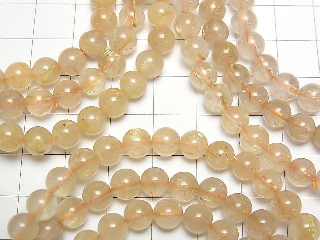 [Video] Rutilated Quartz AA++ Round 6.5mm Bracelet