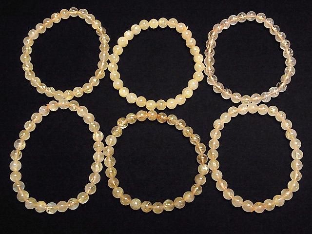 [Video] Rutilated Quartz AA++ Round 6.5mm Bracelet