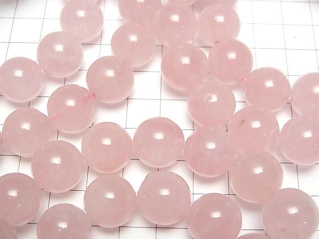 [Video] Rose Quartz AA++ Round 14mm Bracelet