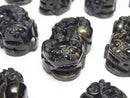 [Video] Natural Color Blue Tiger's Eye AA++ Pixiu Carving 38x22mm 1 Pair