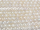 [Video] Fresh Water Pearl AA Potato-Rice 5mm White 1strand beads (approx. 15 inches/36 cm)