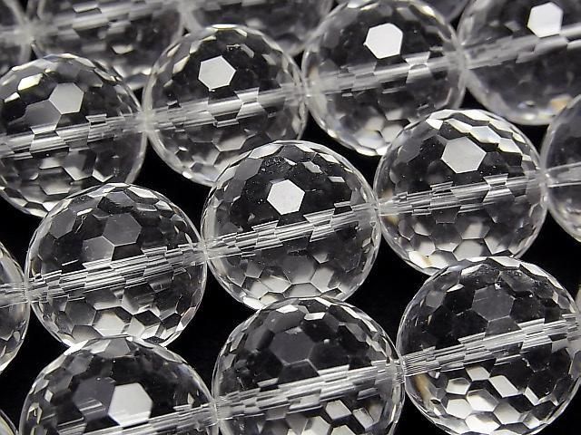 [Video] High Quality! Crystal AAA 128 Faceted Round 18mm 1/4 or 1 strand beads (approx. 15 inches/36 cm)