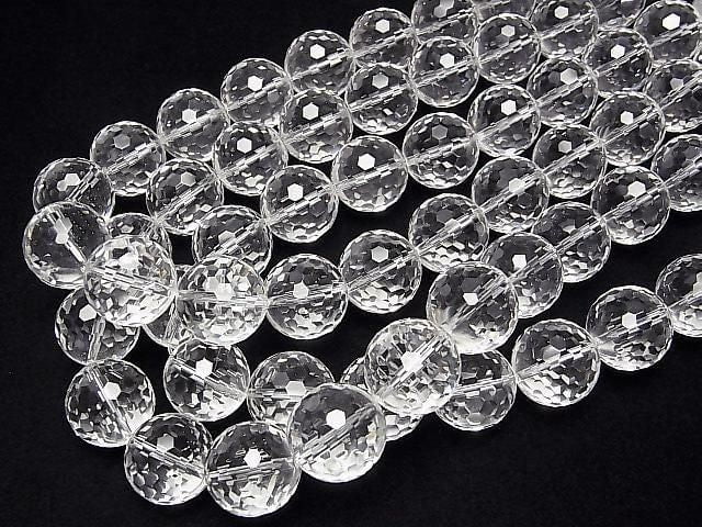 [Video] High Quality! Crystal AAA 128 Faceted Round 18mm 1/4 or 1 strand beads (approx. 15 inches/36 cm)