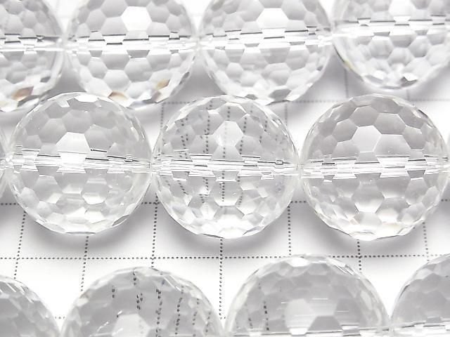 [Video] High Quality! Crystal AAA 128 Faceted Round 22mm 1/4 or 1 strand beads (approx. 14 inches/34 cm)