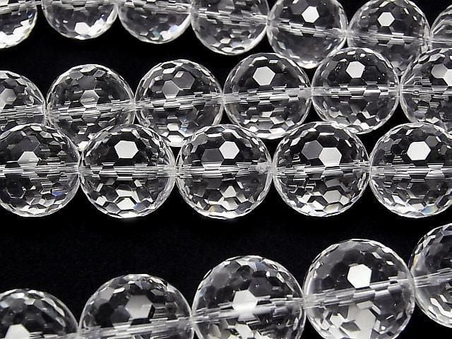 [Video] High Quality! Crystal AAA 128 Faceted Round 22mm 1/4 or 1 strand beads (approx. 14 inches/34 cm)