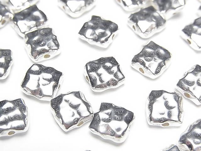 Silver 925 Hammered Square [6x6][8x8][10x10] No coating 1pc