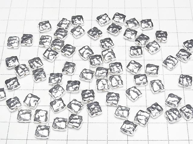 Silver 925 Hammered Square [6x6][8x8][10x10] No coating 1pc