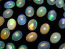 [Video] High Quality Ethiopian Opal AAA- Oval Cabochon 8x6mm 5pcs