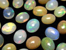 [Video] High Quality Ethiopian Opal AAA- Oval Cabochon 9x7mm 3pcs