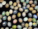 [Video] High Quality Ethiopian Opal AAA- Oval Cabochon 9x7mm 3pcs