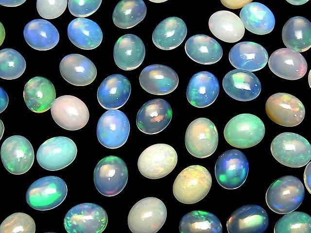 [Video] High Quality Ethiopian Opal AAA Oval Cabochon 11x9mm 1pc