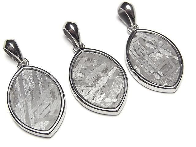 [Video] Meteorite (Altai meteorite) Pendant Marquise 23x16mm 1pc