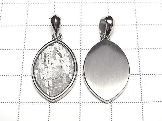 [Video] Meteorite (Altai meteorite) Pendant Marquise 23x16mm 1pc