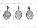 [Video] Meteorite (Altai meteorite) Pendant Marquise 23x16mm 1pc