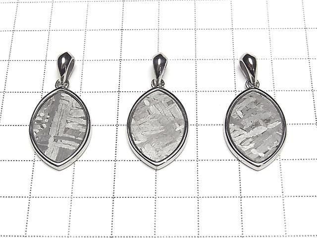 [Video] Meteorite (Altai meteorite) Pendant Marquise 23x16mm 1pc