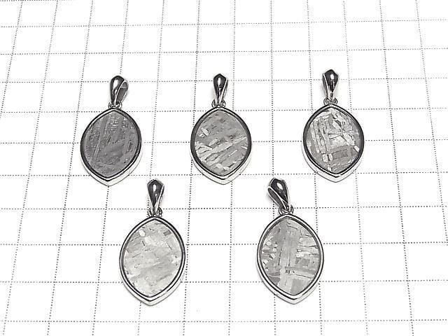 [Video] Meteorite (Altai meteorite) Pendant Marquise 23x16mm 1pc