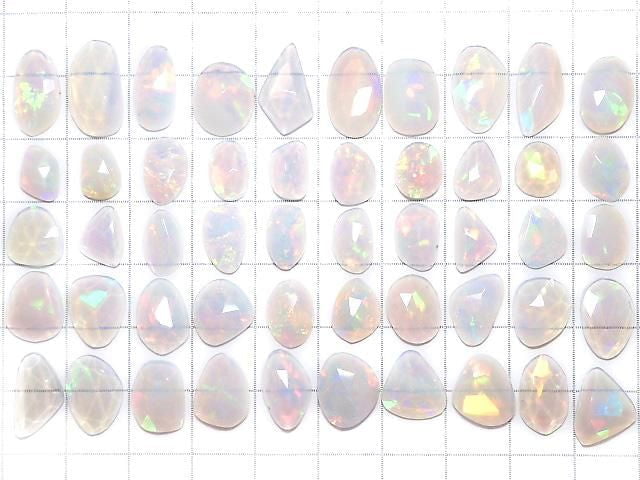 [Video][One of a kind] High Quality Ethiopian Opal AAA Loose Stone Rose Cut 50pcs Set NO.90