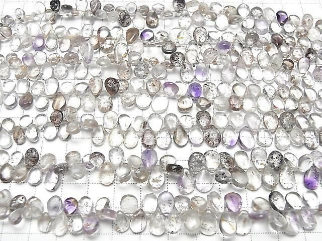 [Video] Cacoxenite in Amethyst AA++ Pear shape (Smooth) 1strand beads (approx. 8 inches/20 cm)
