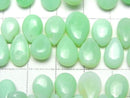 [Video] Green Opal AA++ Pear Shape (Smooth) Half or 1strand beads (approx. 7 inches/18 cm)
