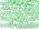 [Video] Green Opal AA++ Pear Shape (Smooth) Half or 1strand beads (approx. 7 inches/18 cm)