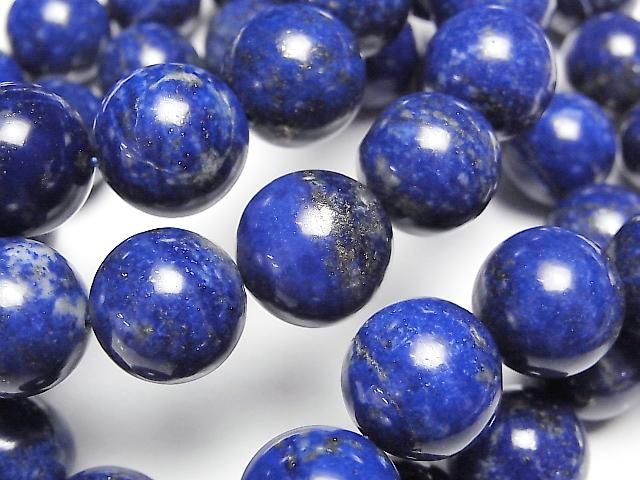 [Video] Lapislazuli AA+ Round 14mm Bracelet