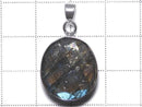 [Video][One of a kind] Rainbow Labradorite AAA- Faceted Pendant Silver925 NO.17