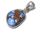 [Video][One of a kind] Kazakhstan Golden Hill Turquoise Pendant Silver925 NO.44