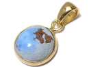 [Video][One of a kind] Kazakhstan Golden Hill Turquoise Pendant 18KGP NO.45