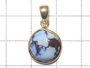 [Video][One of a kind] Kazakhstan Golden Hill Turquoise Pendant 18KGP NO.49