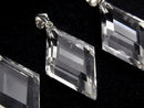 [Video]High Quality Crystal AAA Diamond Shape Pendant 25x15mm Silver925