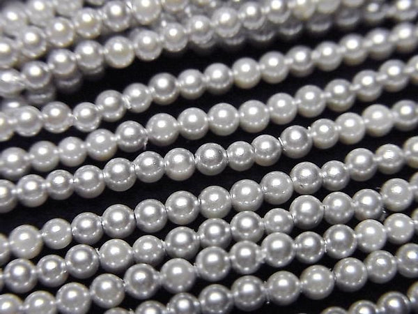 [Video] Shell Pearl Silver Round 2mm 1strand beads (approx. 15 inches/38 cm)