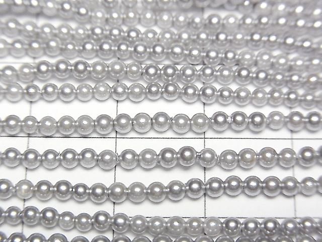 [Video] Shell Pearl Silver Round 2mm 1strand beads (approx. 15 inches/38 cm)
