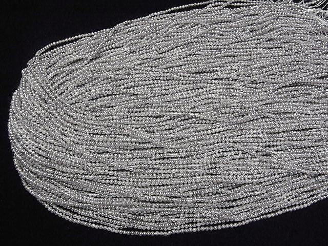 [Video] Shell Pearl Silver Round 2mm 1strand beads (approx. 15 inches/38 cm)