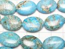 [Video] Light Blue Kaolinite Oval 18x13mm Half or 1strand beads (approx. 15 inches/36 cm)