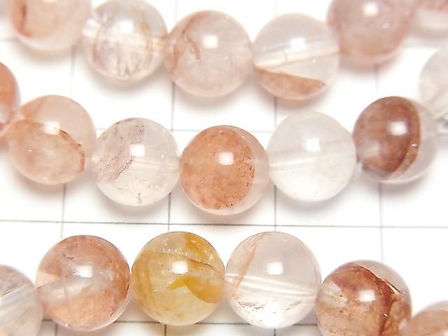 [Video] Red Hematoid Quartz AAA Round 8.5mm Bracelet