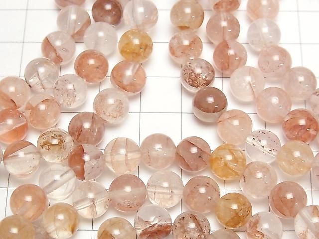 [Video] Red Hematoid Quartz AAA Round 8.5mm Bracelet