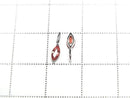 [Video][Japan] High Quality Red Orange Sapphire AAA Marquise Faceted 5x2.5mm Pendant [K10 White Gold] 1pc